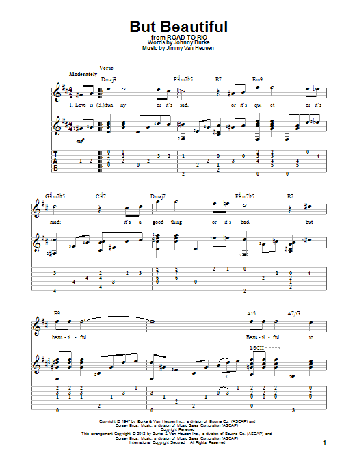 Johnny Burke But Beautiful sheet music notes and chords. Download Printable PDF.