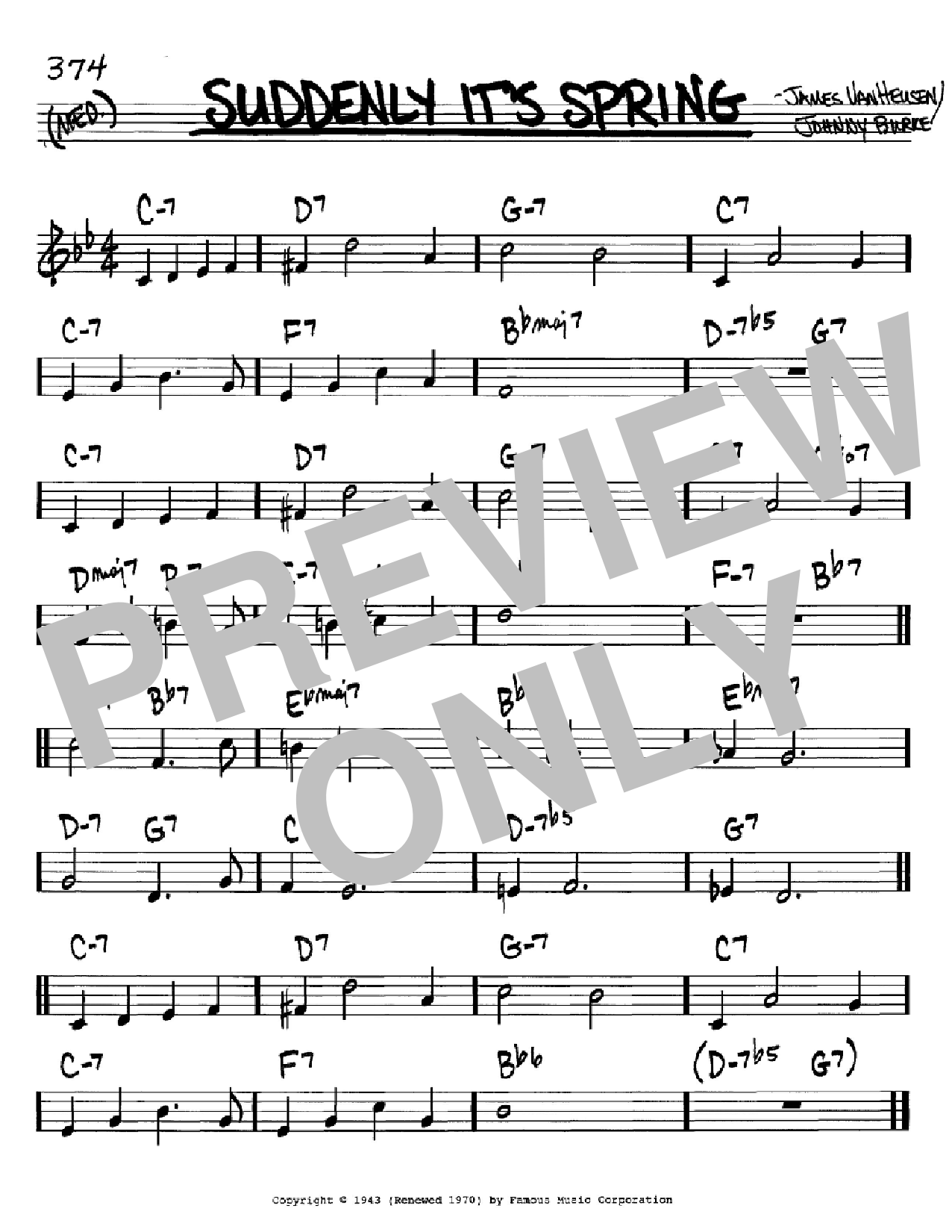 Learn to play Johnny Burke Suddenly It's Spring sheet music for Piano, Vocal & Guitar Chords (Right-Hand Melody) in minutes. Price: 7.8900$ Johnny Burke Suddenly It's Spring sheet music notes and chords arranged for Piano, Vocal & Guitar Chords (Right-Hand Melody)