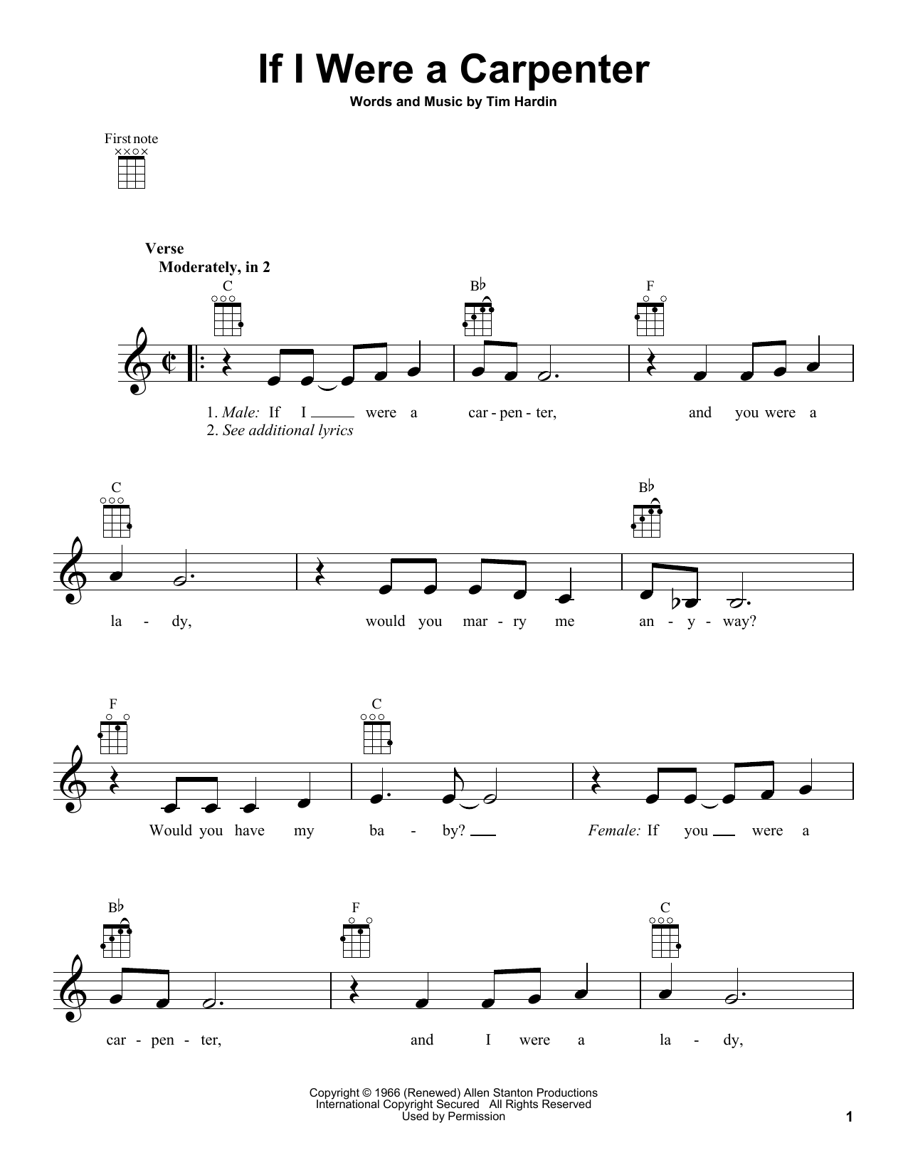 Learn to play Johnny Cash & June Carter If I Were A Carpenter sheet music for Super Easy Piano in minutes. Price: 5.9900$ Johnny Cash & June Carter If I Were A Carpenter sheet music notes and chords arranged for Super Easy Piano