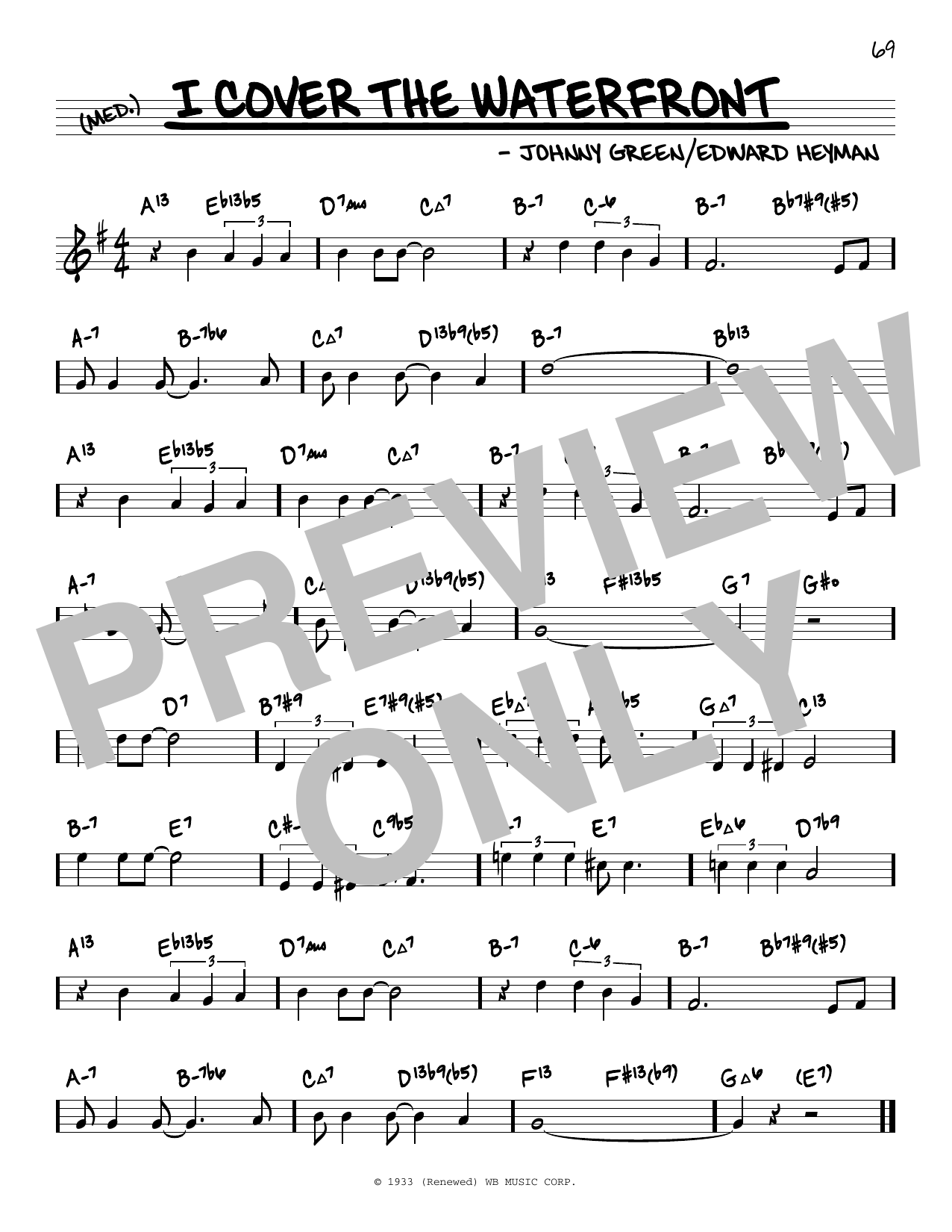 Learn to play Johnny Green I Cover The Waterfront (arr. David Hazeltine) sheet music for Real Book – Enhanced Chords in minutes. Price: 5.9900$ Johnny Green I Cover The Waterfront (arr. David Hazeltine) sheet music notes and chords arranged for Real Book – Enhanced Chords