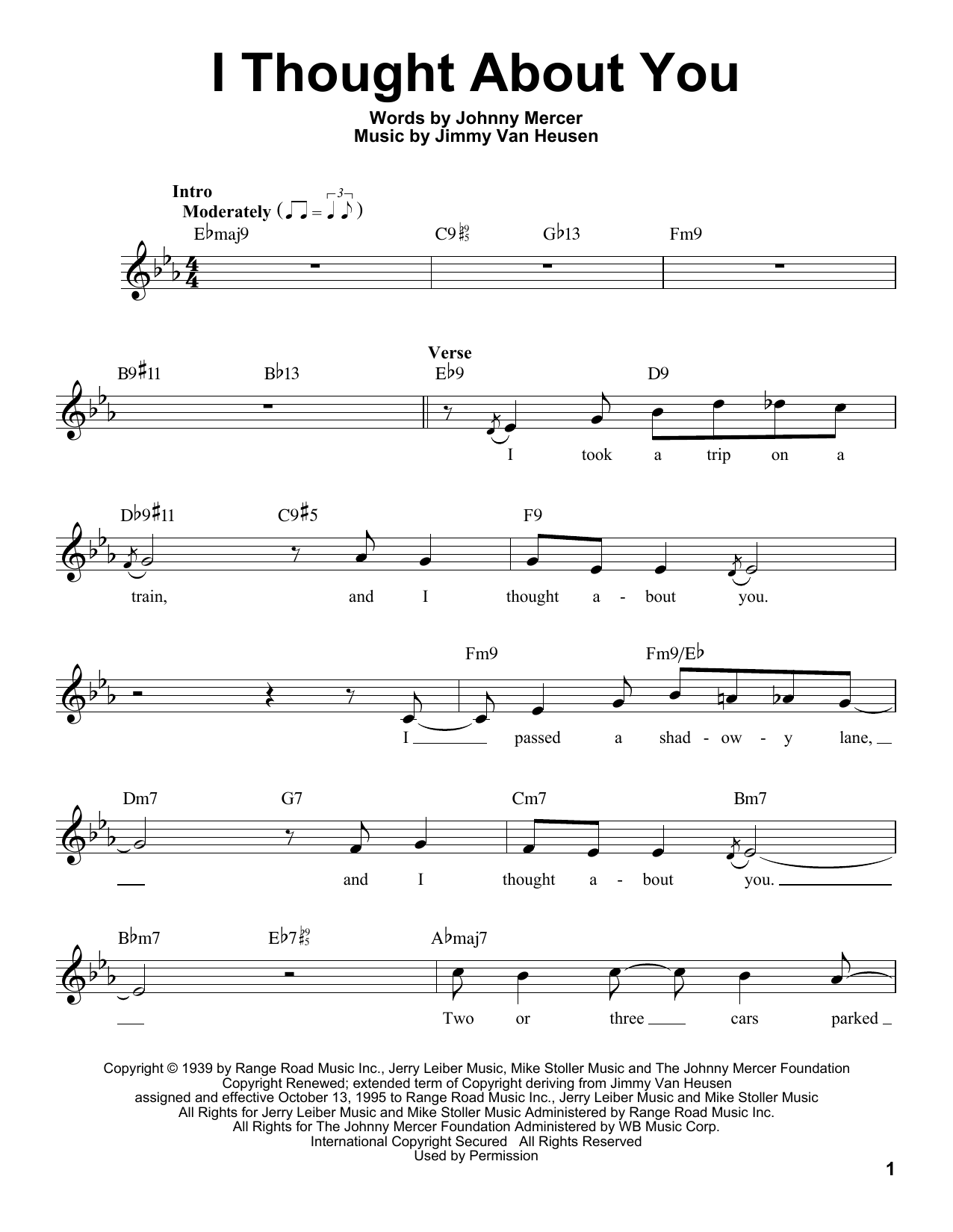 Learn to play Johnny Mercer I Thought About You sheet music for Pro Vocal in minutes. Price: 6.9900$ Johnny Mercer I Thought About You sheet music notes and chords arranged for Pro Vocal