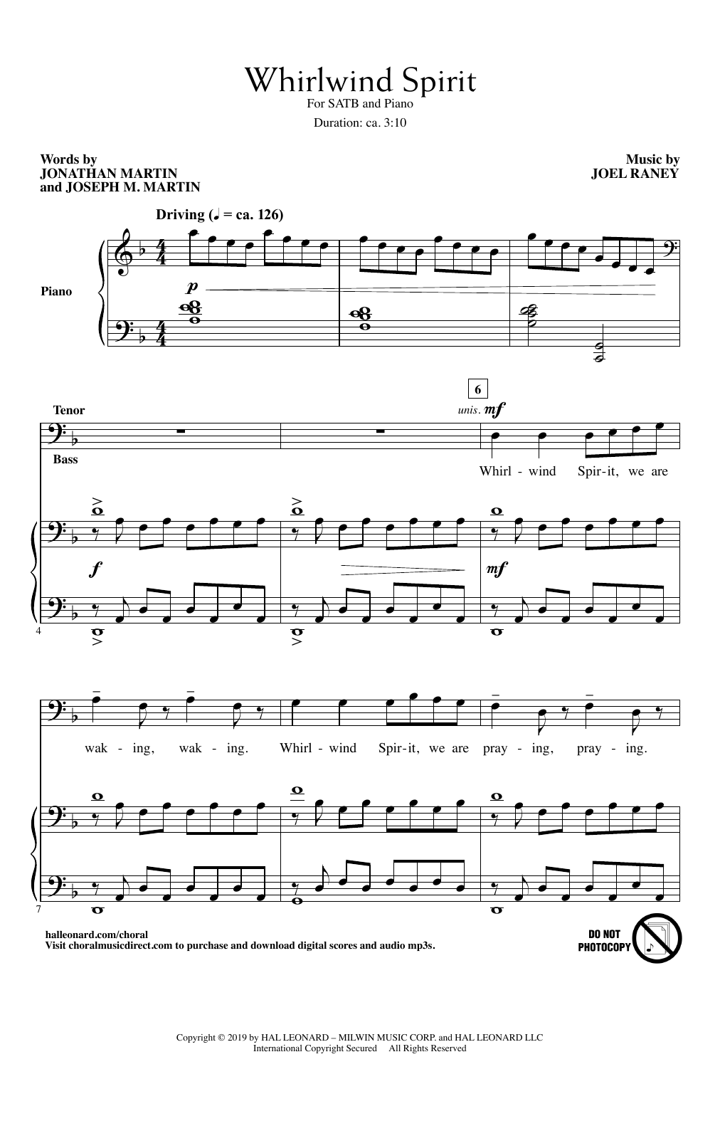 Learn to play Jonathan Martin, Joseph M. Martin and Joel Raney Whirlwind Spirit sheet music for SATB Choir in minutes. Price: 3.9900$ Jonathan Martin, Joseph M. Martin and Joel Raney Whirlwind Spirit sheet music notes and chords arranged for SATB Choir