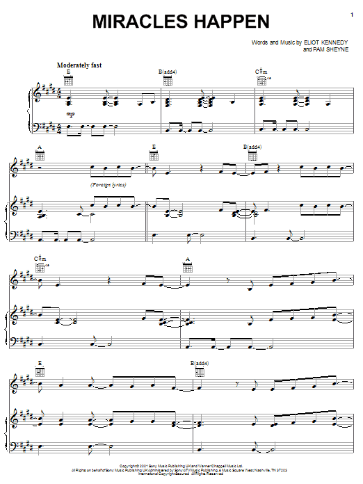 Jonny Blu Miracles Happen sheet music notes and chords. Download Printable PDF.