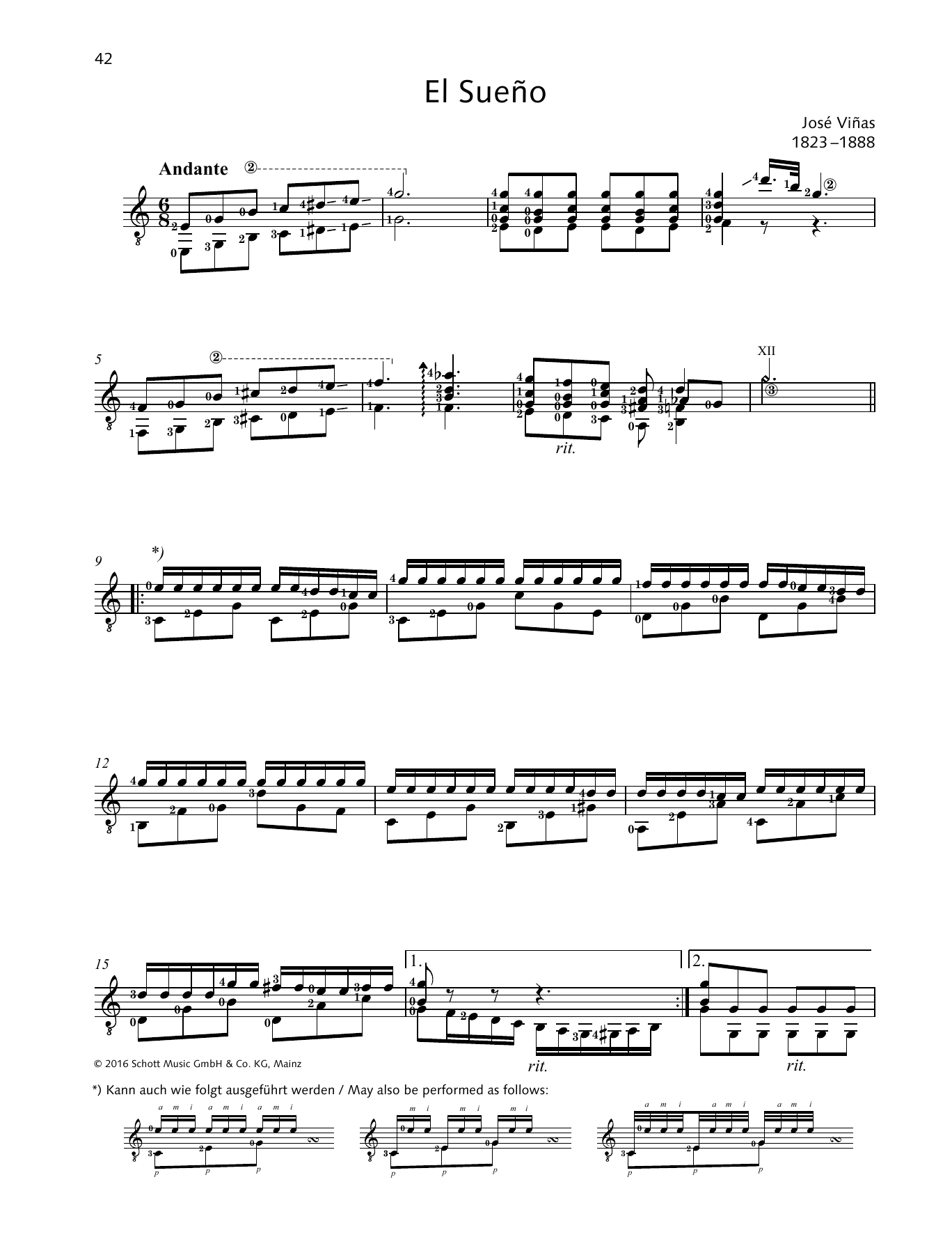 José Viñas El Sueño sheet music notes and chords. Download Printable PDF.