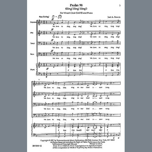 Jose Bowen Download Printable PDF Score Easily Download Jose Bowen Printable PDF piano music notes, guitar tabs for SATB Choir. Transpose or transcribe this score in no time - Learn how to play song progression.