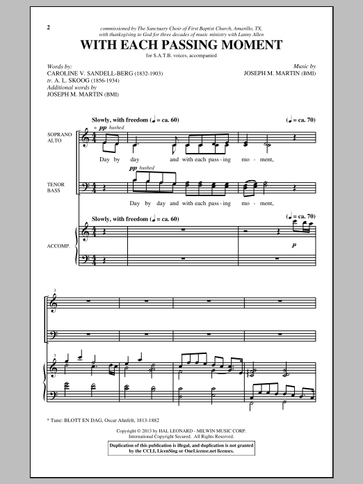 Learn to play Joseph M. Martin Day By Day sheet music for SATB Choir in minutes. Joseph M. Martin Day By Day sheet music notes and chords. Download Printable PDF.