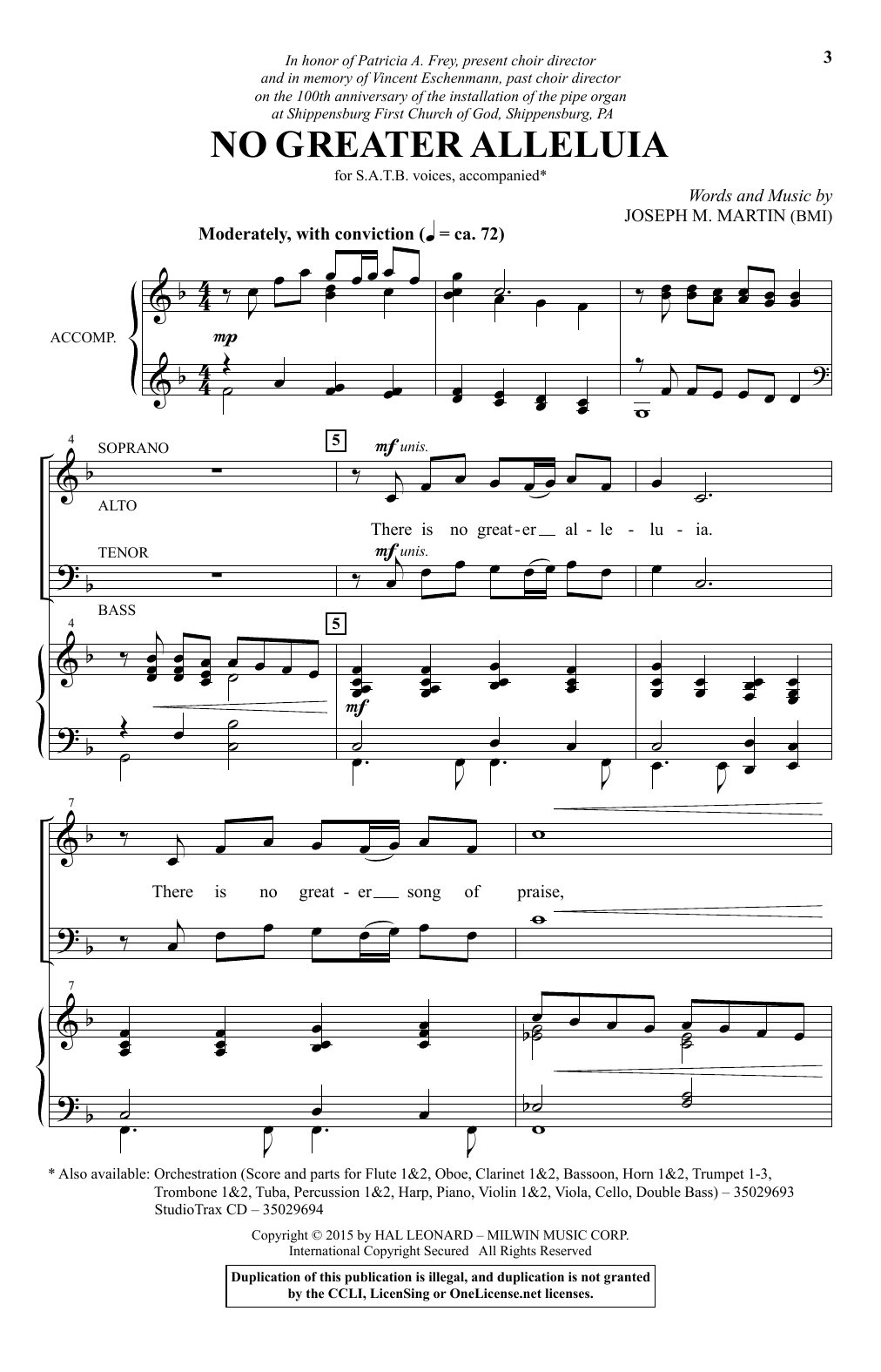 Learn to play Joseph M. Martin No Greater Alleluia sheet music for SATB Choir in minutes. Price: 3.9900$ Joseph M. Martin No Greater Alleluia sheet music notes and chords arranged for SATB Choir
