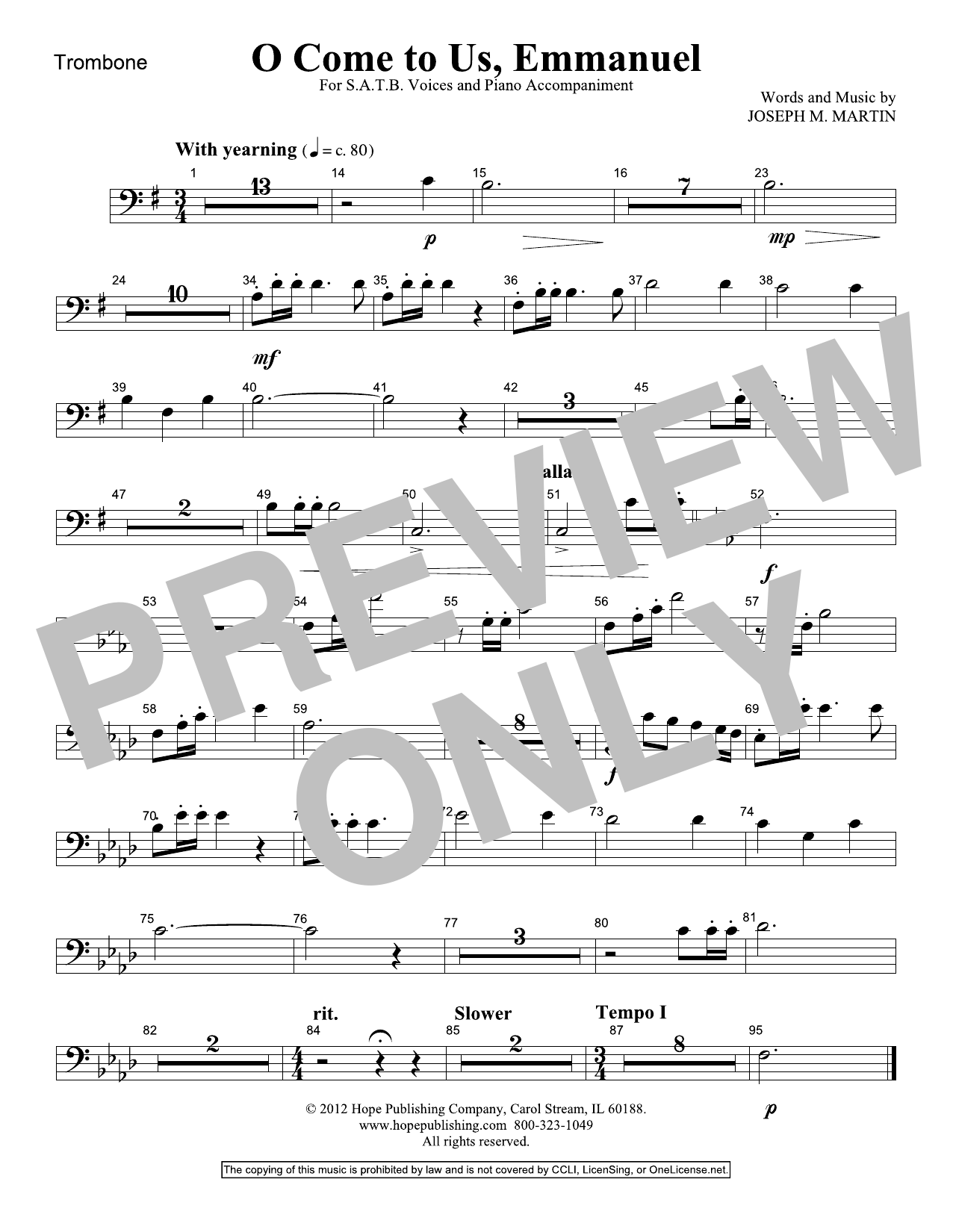 Learn to play Joseph M. Martin O Come To Us, Emmanuel - Trombone sheet music for Choir Instrumental Pak in minutes. Price: 39.9900$ Joseph M. Martin O Come To Us, Emmanuel - Trombone sheet music notes and chords arranged for Choir Instrumental Pak