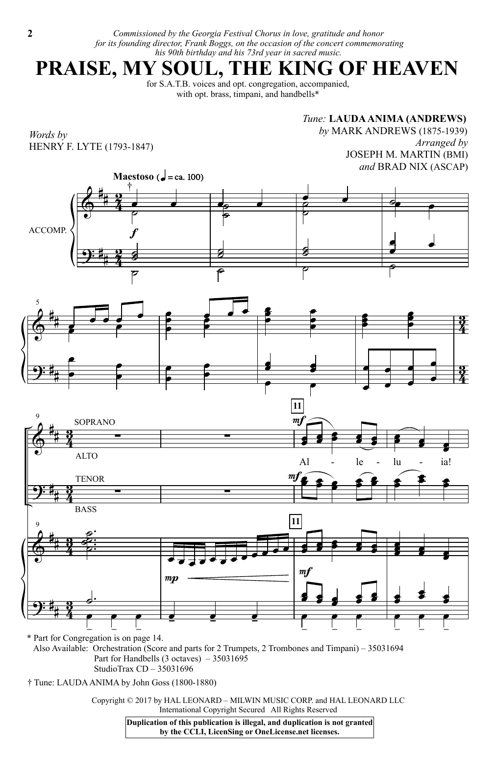 Learn to play Joseph M. Martin Praise, My Soul, The King Of Heaven sheet music for SATB Choir in minutes. Price: 3.9900$ Joseph M. Martin Praise, My Soul, The King Of Heaven sheet music notes and chords arranged for SATB Choir