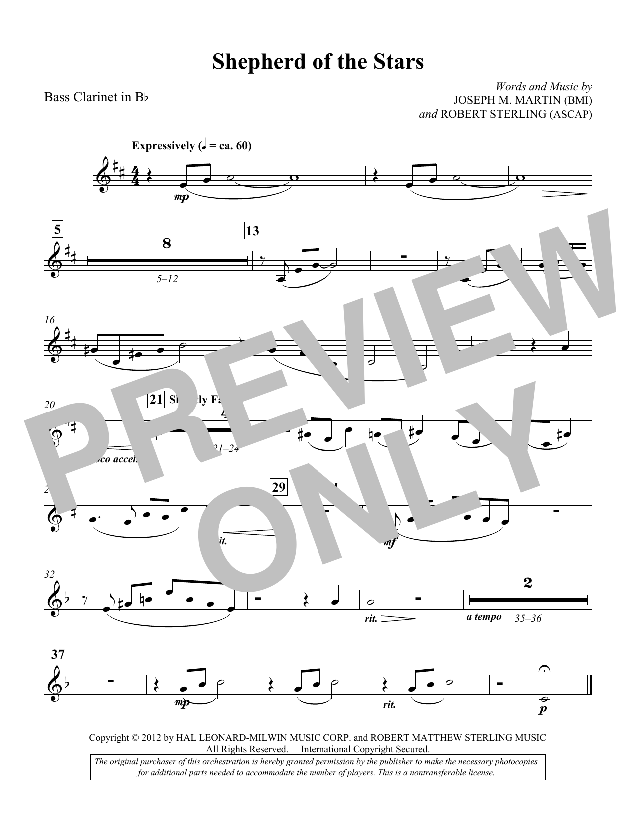 Learn to play Joseph M. Martin Shepherd Of The Stars - Bass Clarinet in Bb sheet music for Choir Instrumental Pak in minutes. Price: 8.9900$ Joseph M. Martin Shepherd Of The Stars - Bass Clarinet in Bb sheet music notes and chords arranged for Choir Instrumental Pak