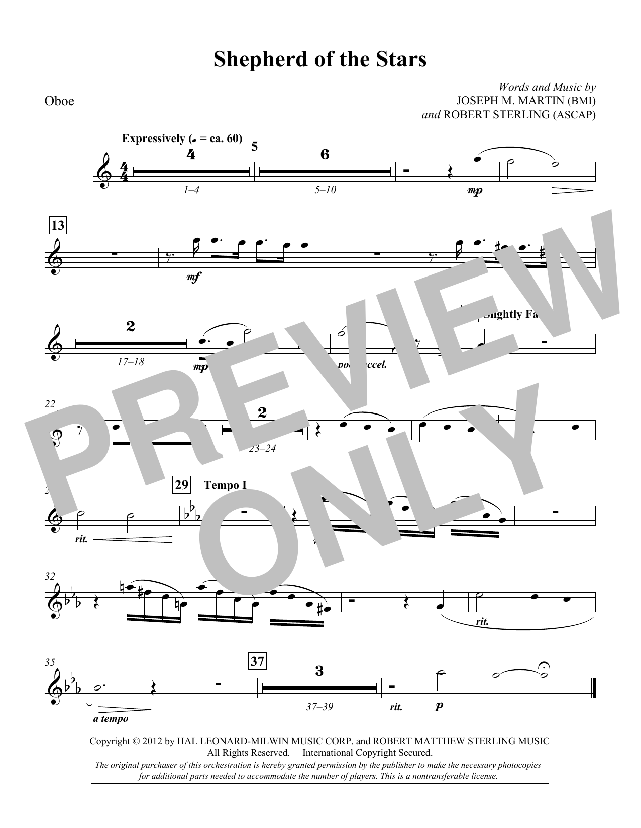 Learn to play Joseph M. Martin Shepherd Of The Stars - Oboe sheet music for Choir Instrumental Pak in minutes. Price: 8.9900$ Joseph M. Martin Shepherd Of The Stars - Oboe sheet music notes and chords arranged for Choir Instrumental Pak