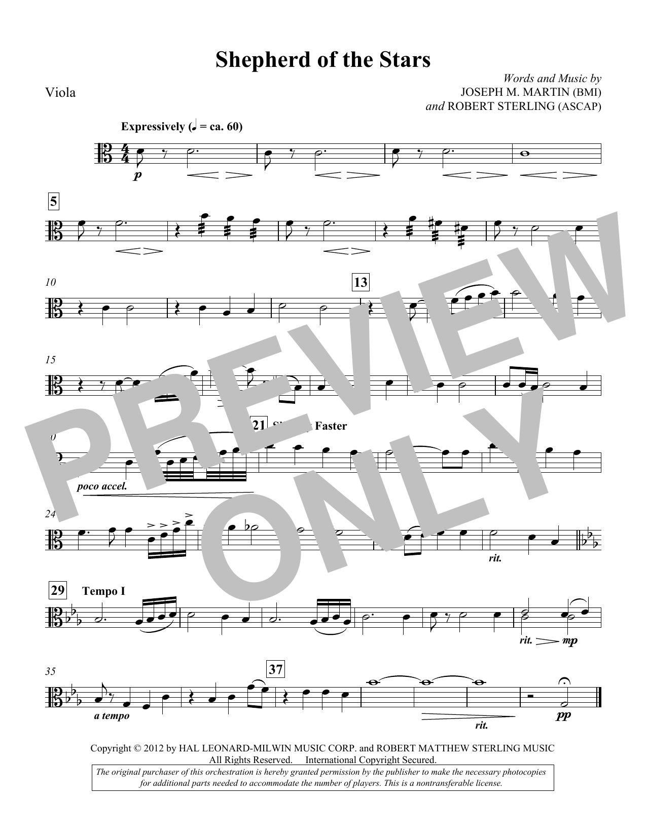Learn to play Joseph M. Martin Shepherd Of The Stars - Viola sheet music for Choir Instrumental Pak in minutes. Price: 8.9900$ Joseph M. Martin Shepherd Of The Stars - Viola sheet music notes and chords arranged for Choir Instrumental Pak