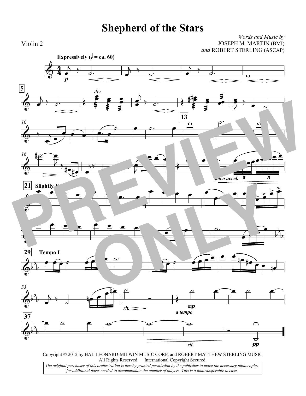 Learn to play Joseph M. Martin Shepherd Of The Stars - Violin 2 sheet music for Choir Instrumental Pak in minutes. Price: 8.9900$ Joseph M. Martin Shepherd Of The Stars - Violin 2 sheet music notes and chords arranged for Choir Instrumental Pak