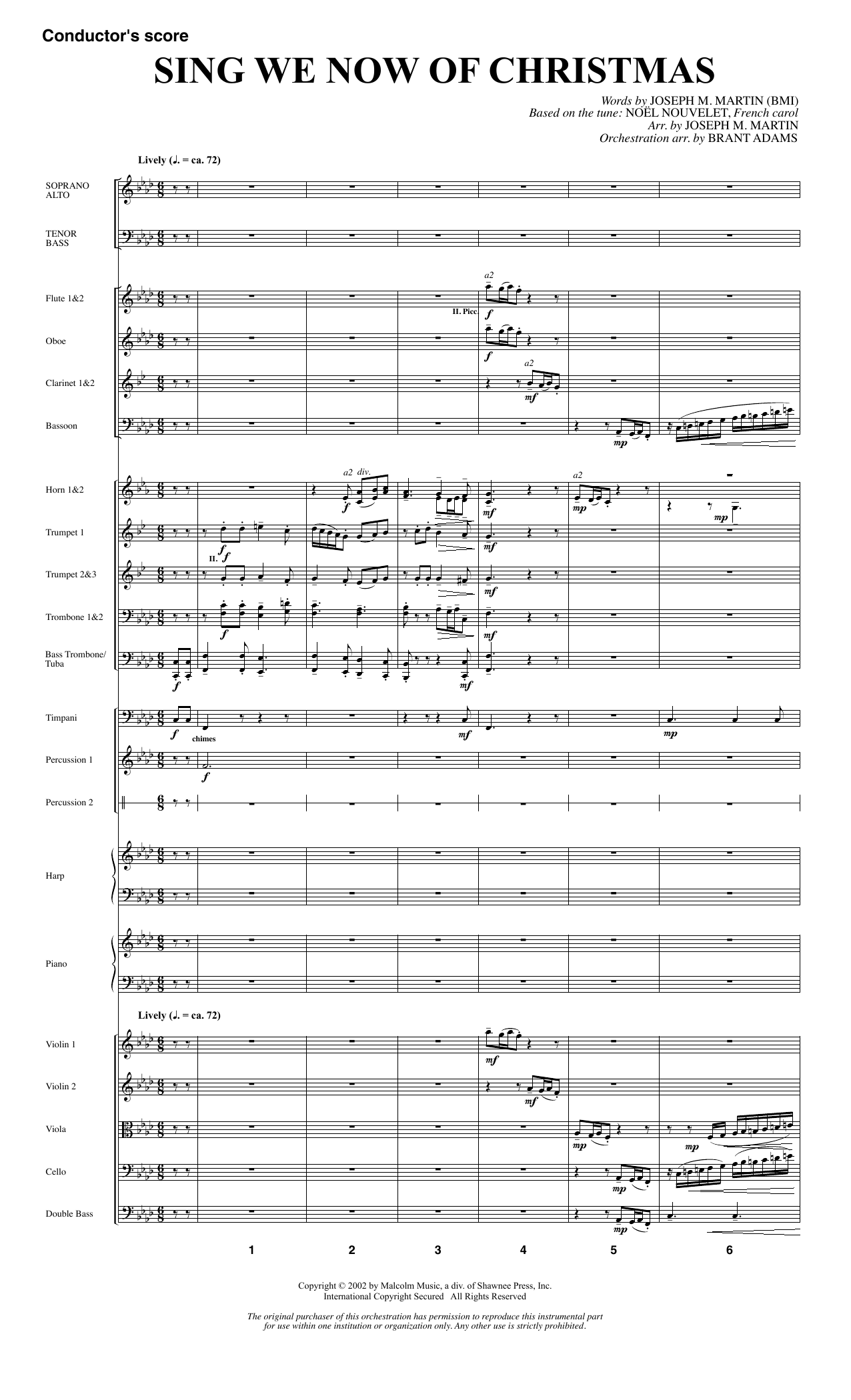 Learn to play Joseph M. Martin Sing We Now Of Christmas (from Morning Star) - Full Score sheet music for Choir Instrumental Pak in minutes. Price: 8.9900$ Joseph M. Martin Sing We Now Of Christmas (from Morning Star) - Full Score sheet music notes and chords arranged for Choir Instrumental Pak