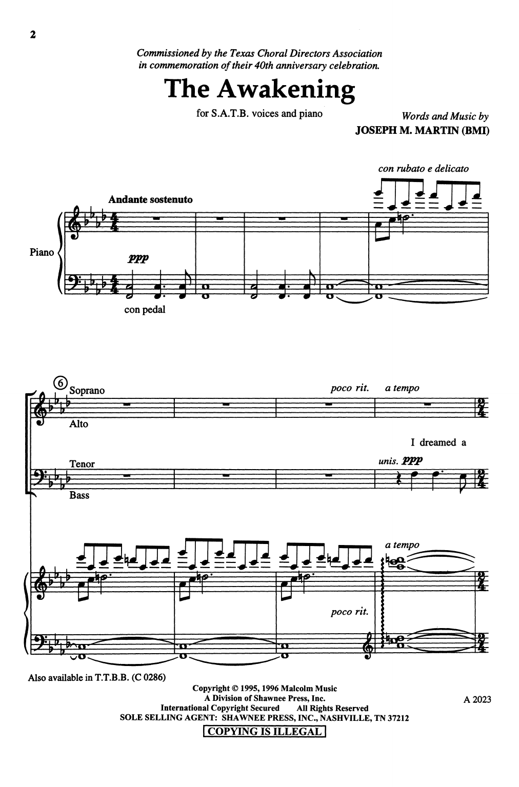 Joseph M. Martin The Awakening sheet music notes and chords. Download Printable PDF.