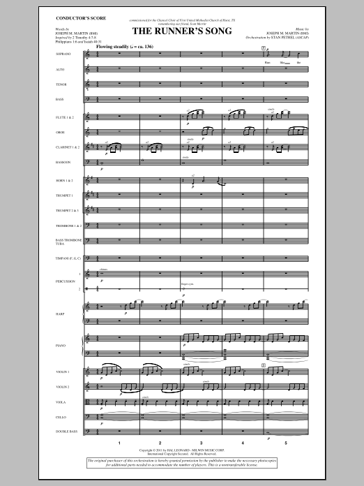 Learn to play Joseph M. Martin The Runner's Song - Full Score sheet music for Choir Instrumental Pak in minutes. Price: 8.9900$ Joseph M. Martin The Runner's Song - Full Score sheet music notes and chords arranged for Choir Instrumental Pak