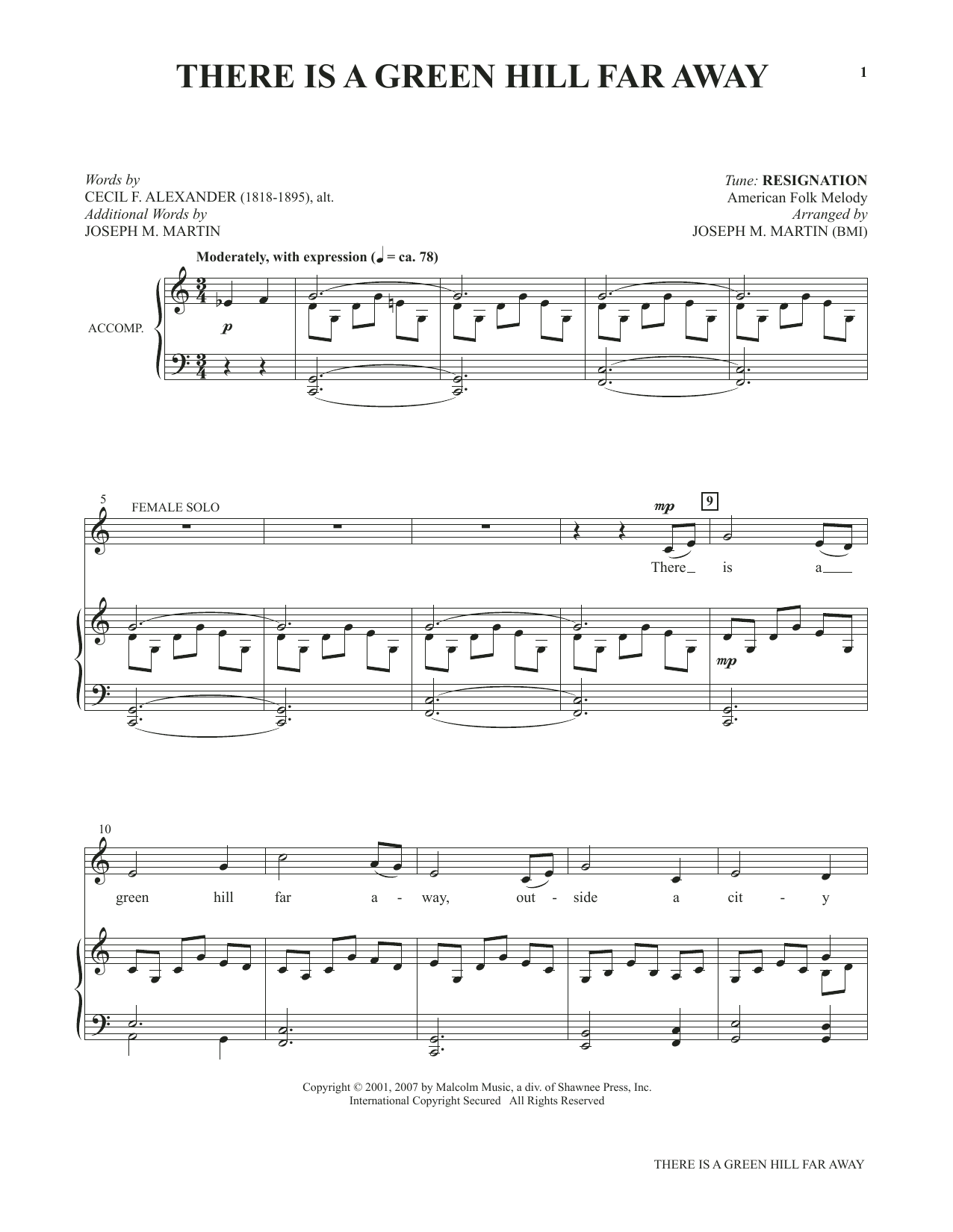 Learn to play Joseph M. Martin There Is A Green Hill Far Away (from Voices Together: Duets for Sanctuary Singers) sheet music for Vocal Duet in minutes. Price: 6.9900$ Joseph M. Martin There Is A Green Hill Far Away (from Voices Together: Duets for Sanctuary Singers) sheet music notes and chords arranged for Vocal Duet