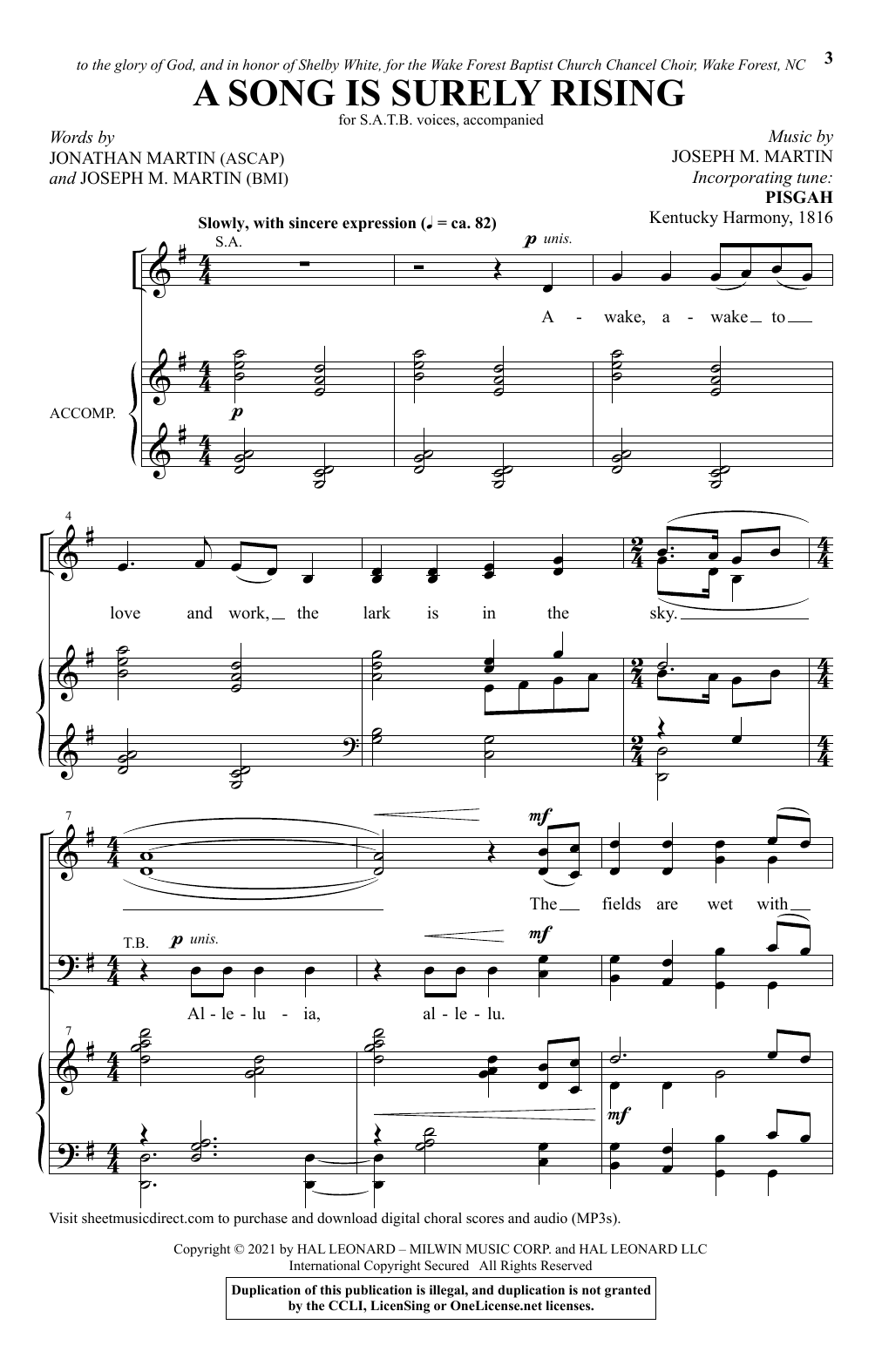 Learn to play Joseph M. Martin & Jonathan Martin A Song Is Surely Rising sheet music for SATB Choir in minutes. Price: 3.9900$ Joseph M. Martin & Jonathan Martin A Song Is Surely Rising sheet music notes and chords arranged for SATB Choir