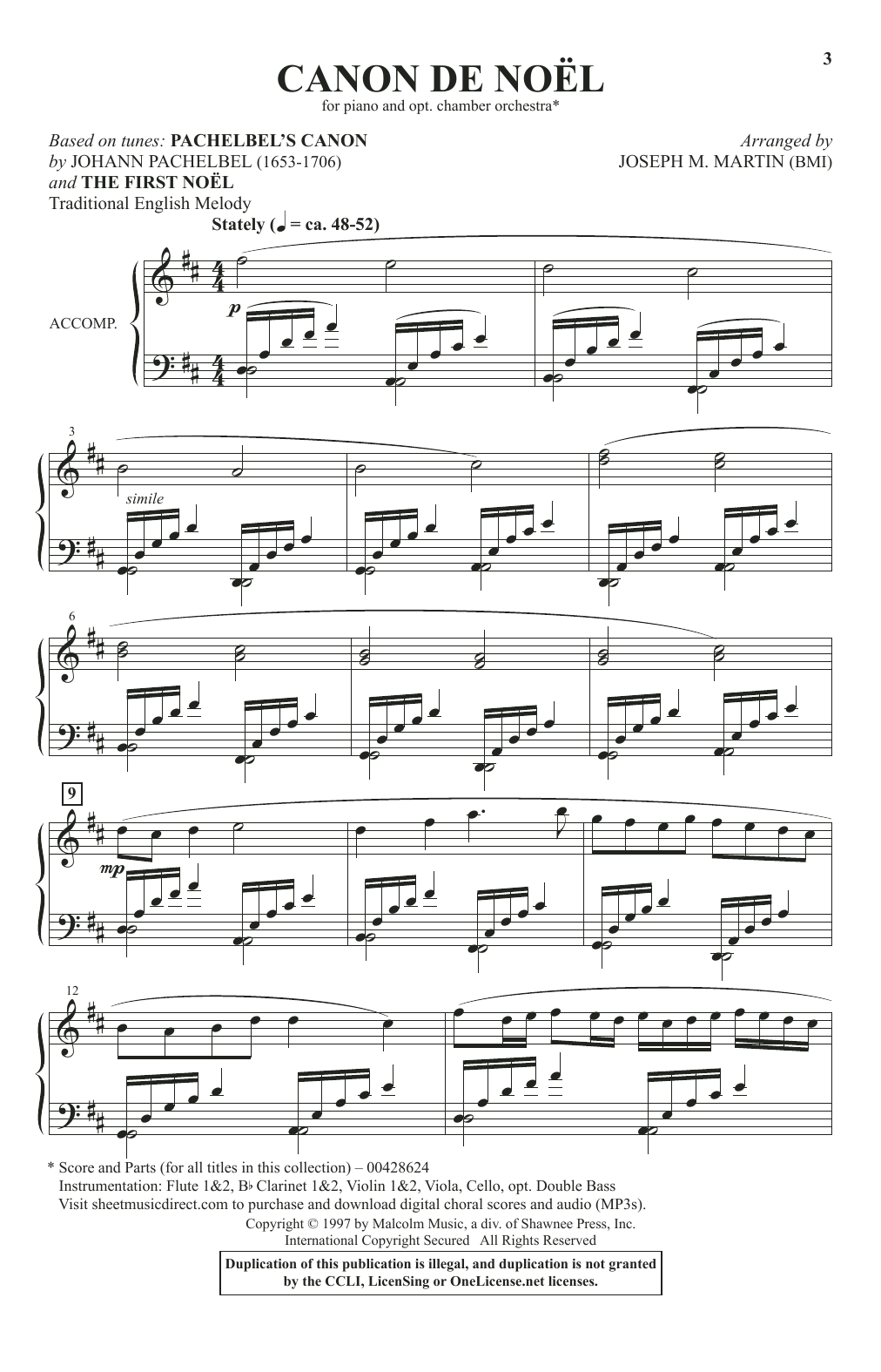 Joseph Martin Christmas Classique sheet music notes and chords. Download Printable PDF.