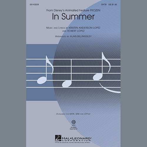 In Summer (from Disney's Frozen) (arr. Alan Billingsley) cover image