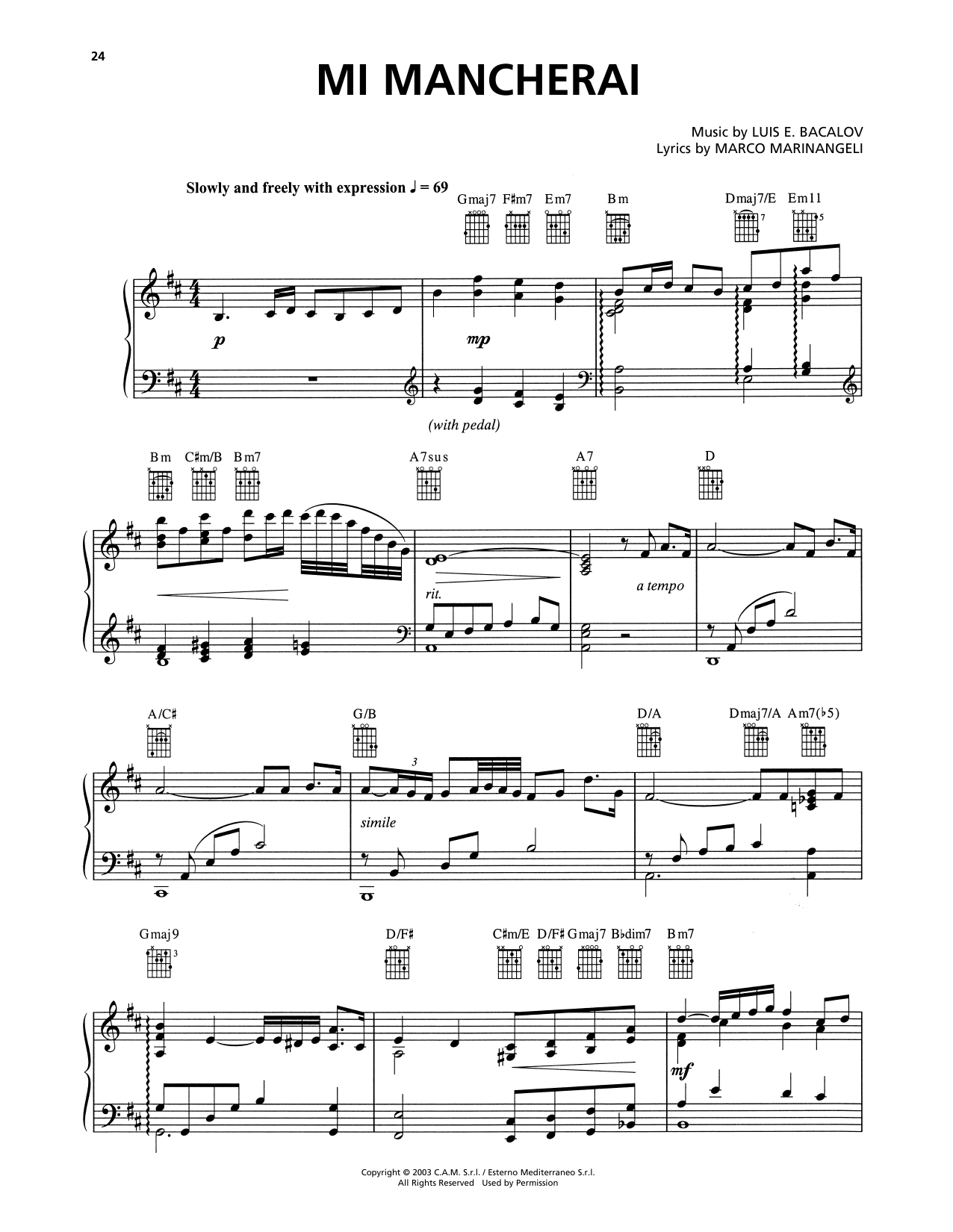 Josh Groban Mi Mancherai (Il Postino) sheet music notes and chords. Download Printable PDF.