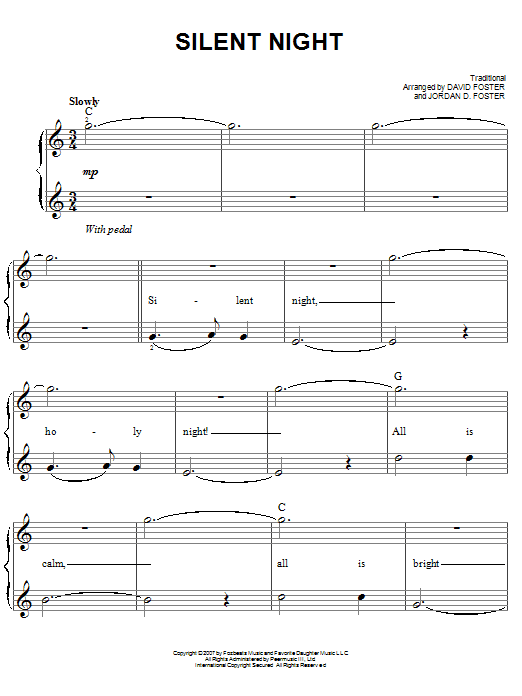 Josh Groban Silent Night sheet music notes and chords. Download Printable PDF.