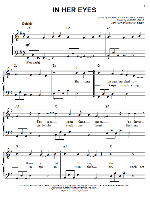 Josh Groban In Her Eyes sheet music notes and chords. Download Printable PDF.