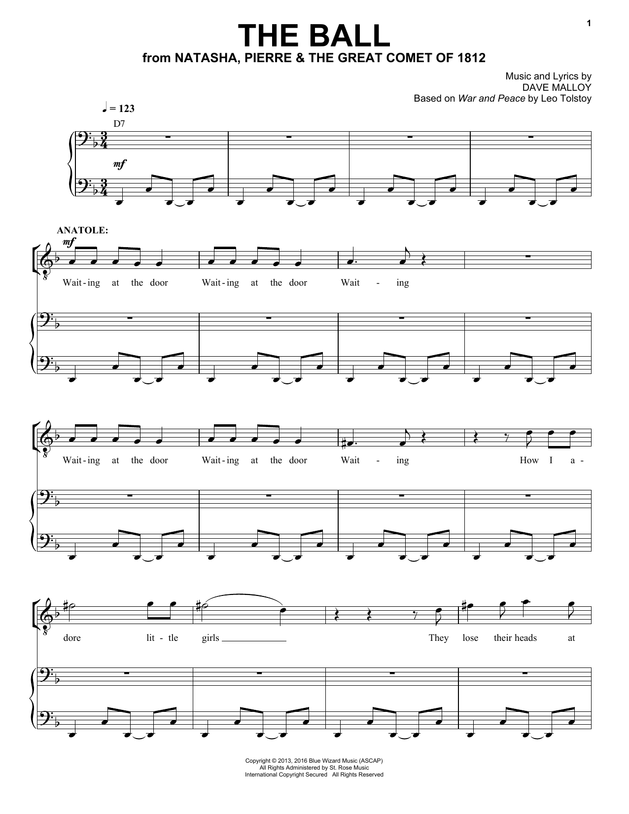 Josh Groban The Ball (from Natasha, Pierre & The Great Comet of 1812) sheet music notes and chords. Download Printable PDF.