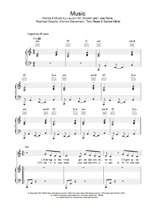 Joss Stone Music sheet music notes and chords. Download Printable PDF.