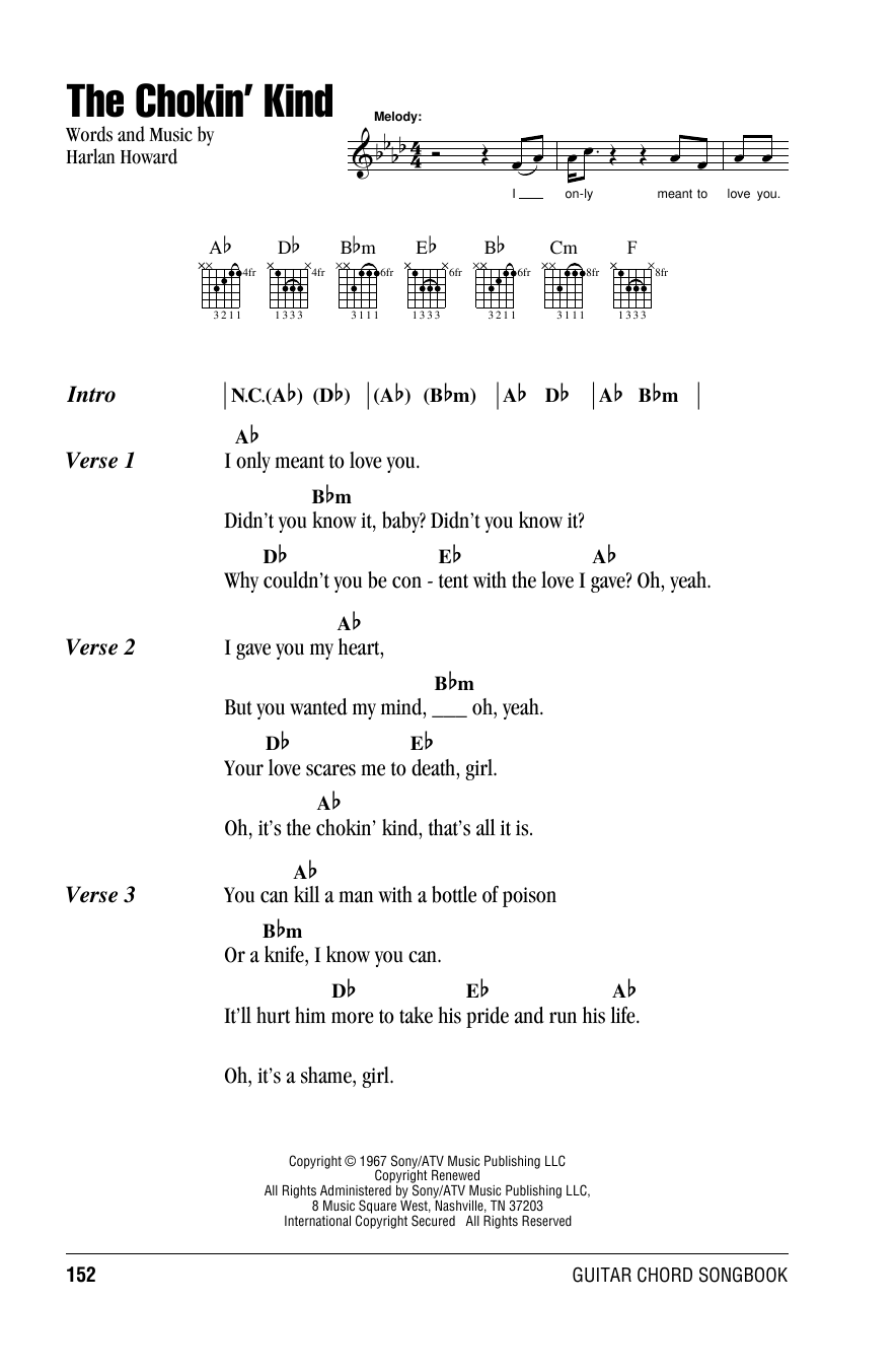 Joss Stone The Chokin' Kind sheet music notes and chords. Download Printable PDF.