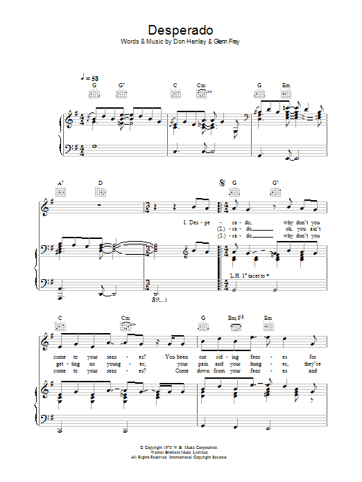 Desperado chords