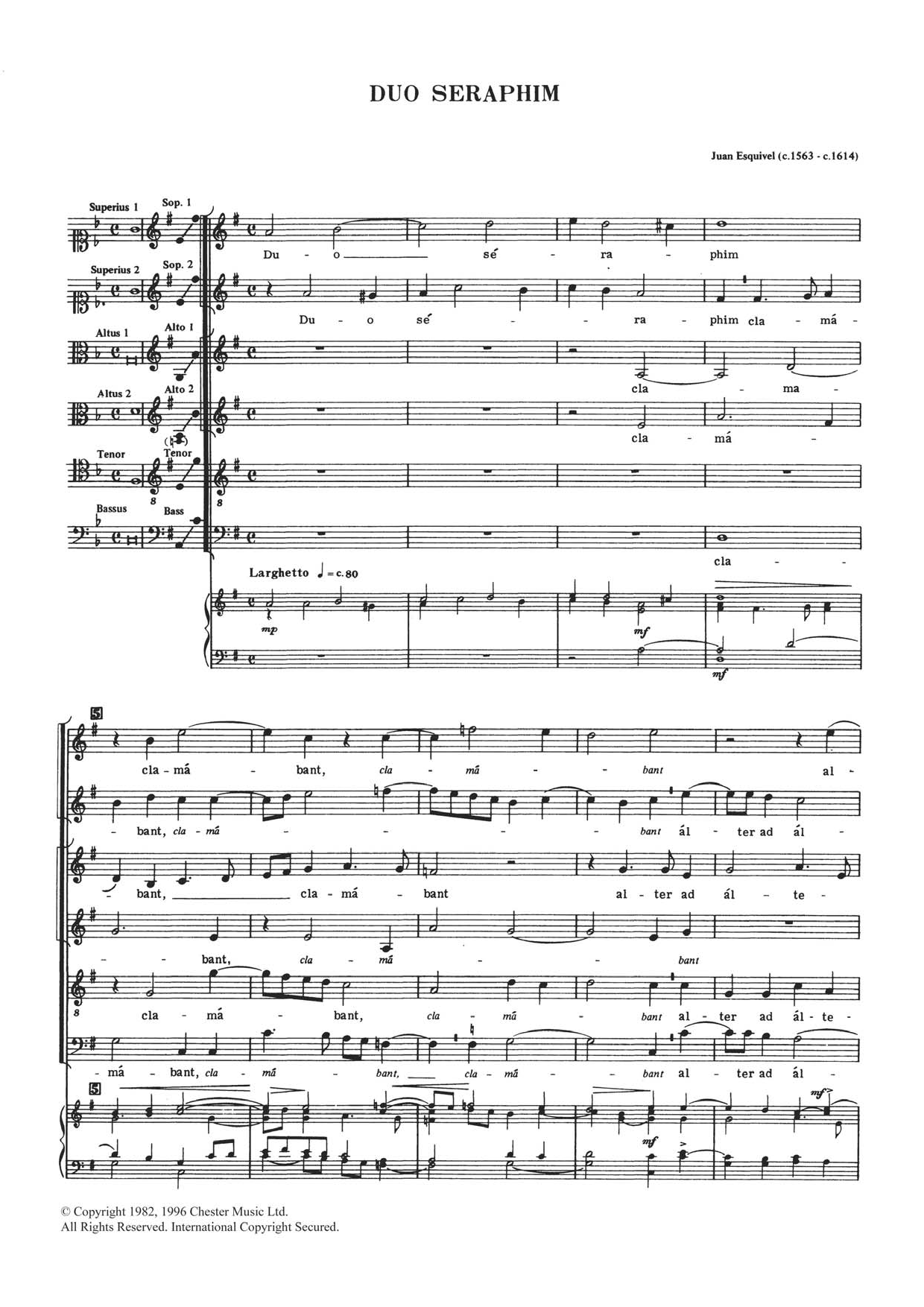 Juan Esquivel Duo Seraphim sheet music notes and chords. Download Printable PDF.