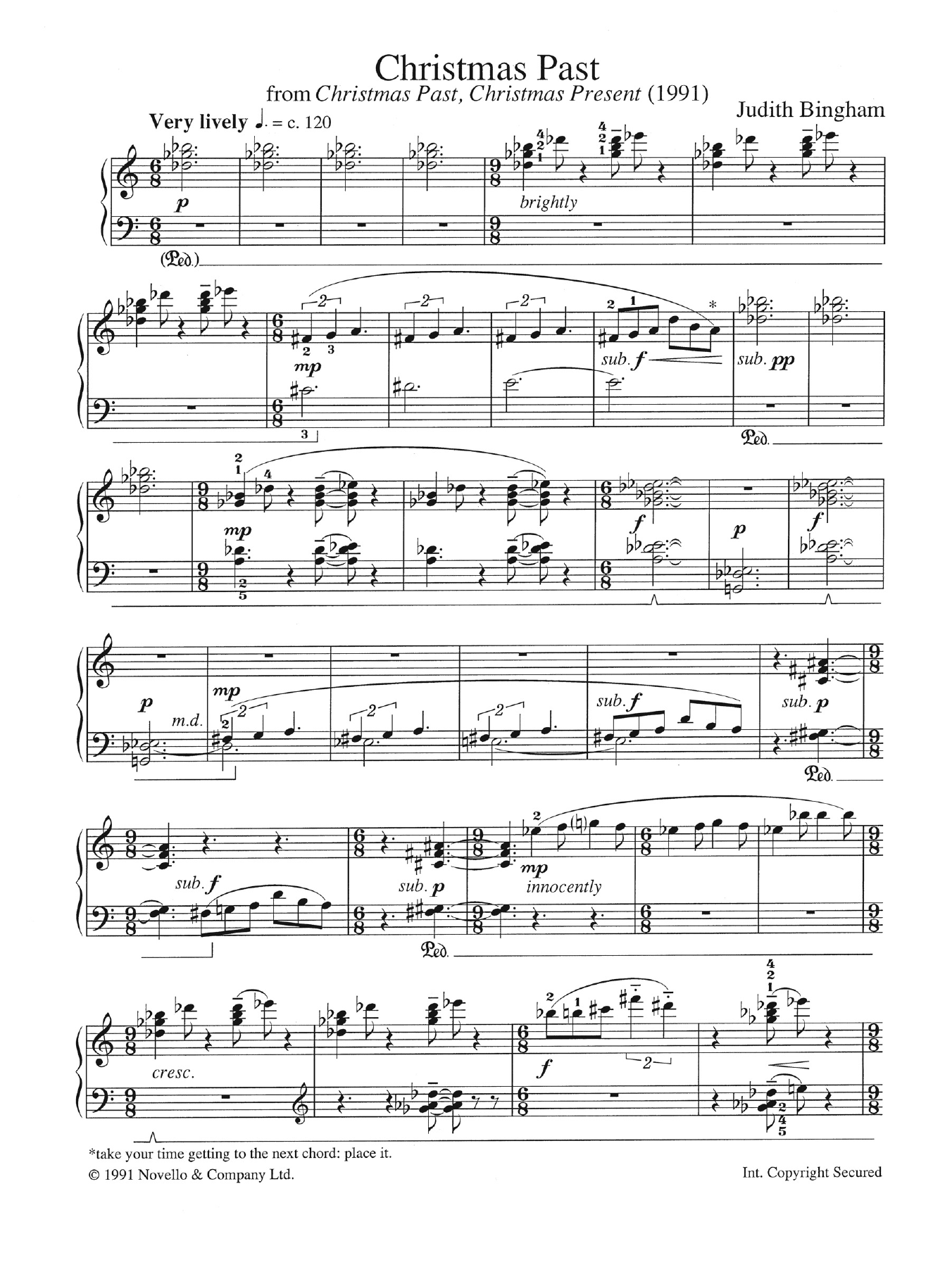 Learn to play Judith Bingham Christmas Past (from Judith Bingham Christmas Past (from