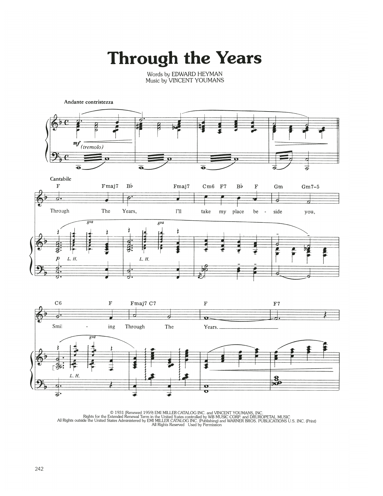 Judy Garland Through The Years sheet music notes and chords. Download Printable PDF.