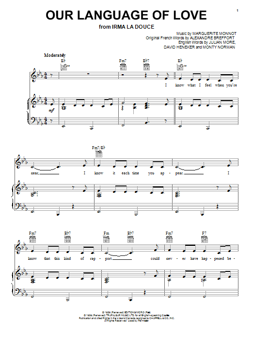 Learn to play Julian More Our Language Of Love sheet music for Lead Sheet / Fake Book in minutes. Price: 5.9900$ Julian More Our Language Of Love sheet music notes and chords arranged for Lead Sheet / Fake Book