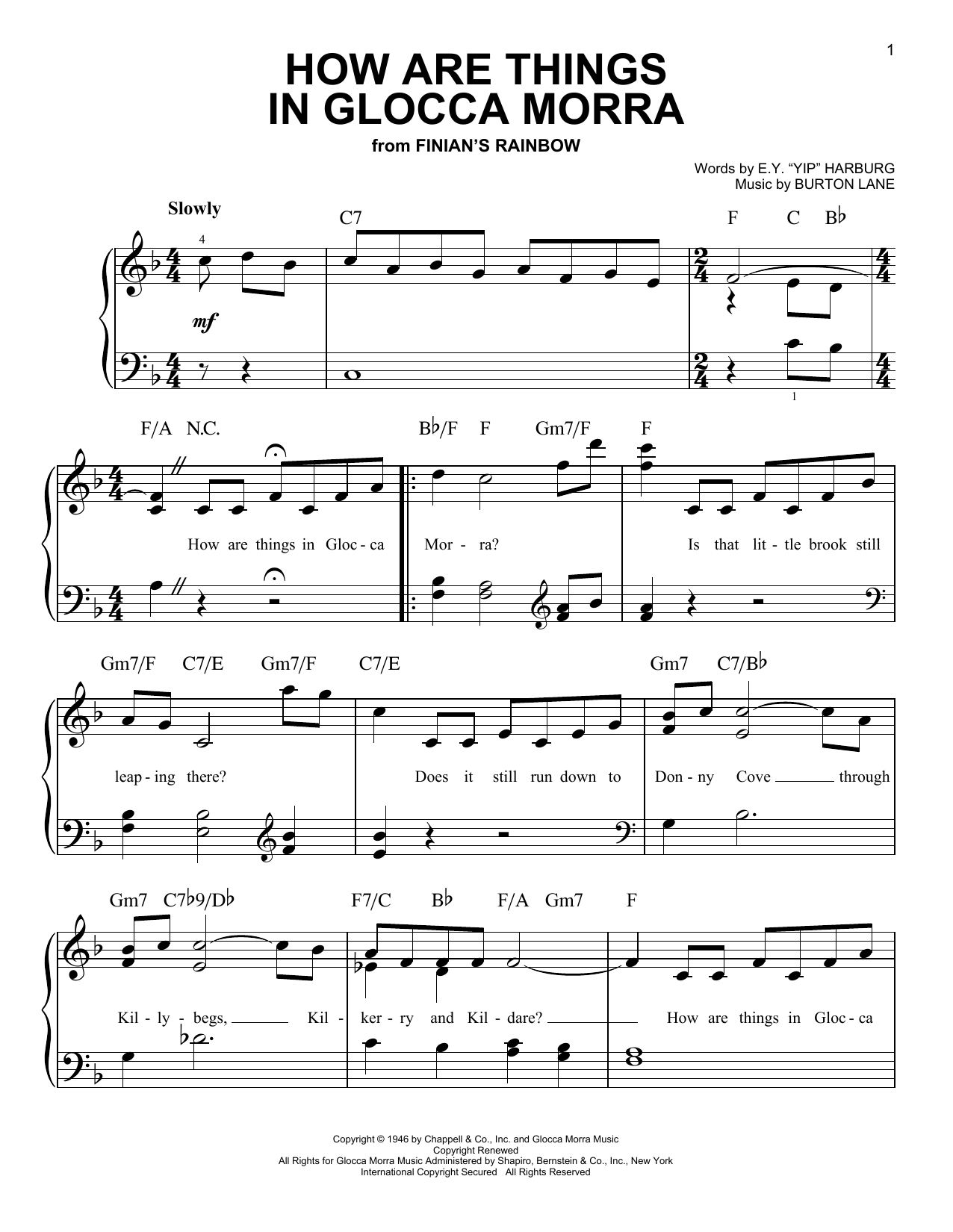 Julie Andrews How Are Things In Glocca Morra sheet music notes and chords. Download Printable PDF.