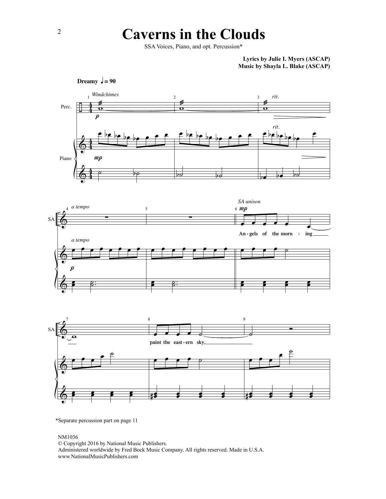 Learn to play Julie I. Myers Caverns in the Clouds sheet music for SSA Choir in minutes. Price: 3.9900$ Julie I. Myers Caverns in the Clouds sheet music notes and chords arranged for SSA Choir