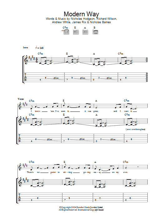 Kaiser Chiefs Modern Way sheet music notes and chords. Download Printable PDF.