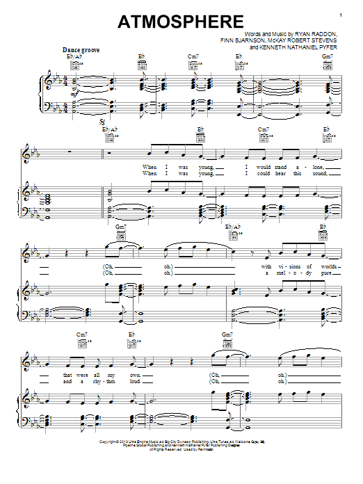 Kaskade Atmosphere sheet music notes and chords. Download Printable PDF.