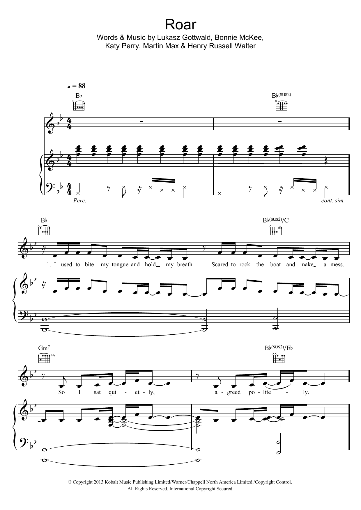 Katy Perry Roar Sheet Music And Chords For Flute Solo Download Pdf Score 2