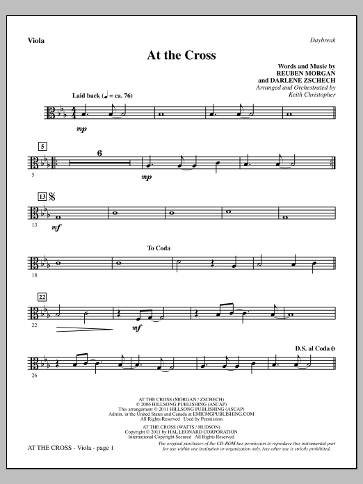 Learn to play Keith Christopher At The Cross - Viola sheet music for Choir Instrumental Pak in minutes. Price: 8.9900$ Keith Christopher At The Cross - Viola sheet music notes and chords arranged for Choir Instrumental Pak