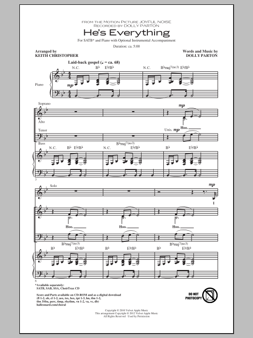 Keith Christopher He's Everything sheet music notes and chords. Download Printable PDF.