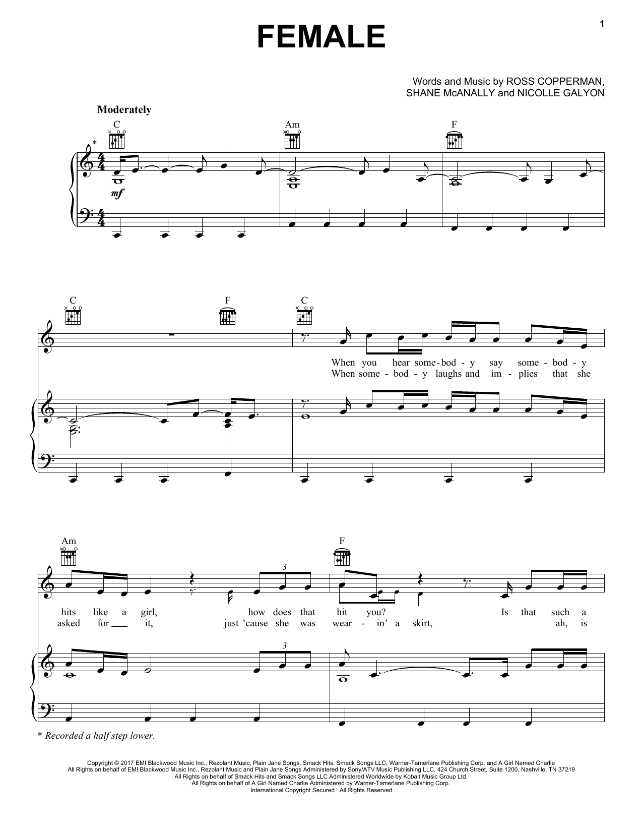 Learn to play Keith Urban Female sheet music for Piano, Vocal & Guitar Chords (Right-Hand Melody) in minutes. Price: 7.8900$ Keith Urban Female sheet music notes and chords arranged for Piano, Vocal & Guitar Chords (Right-Hand Melody)
