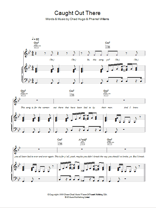 Kelis Caught Out There sheet music notes and chords. Download Printable PDF.