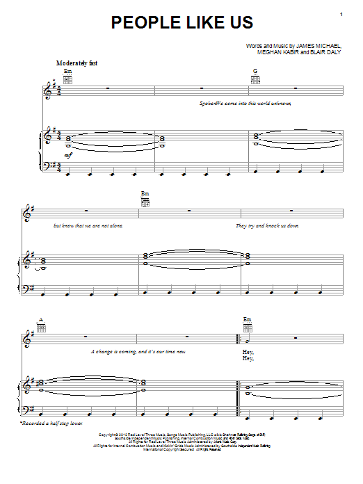 Kelly Clarkson People Like Us sheet music notes and chords. Download Printable PDF.