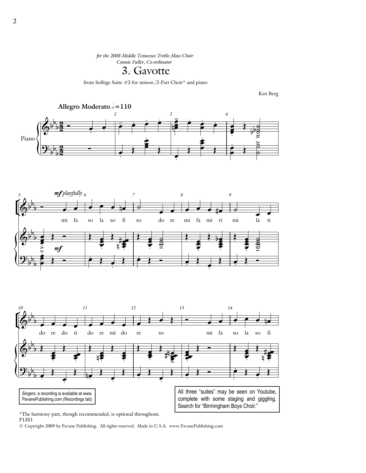 Learn to play Ken Berg Gavotte (from Ken Berg Gavotte (from