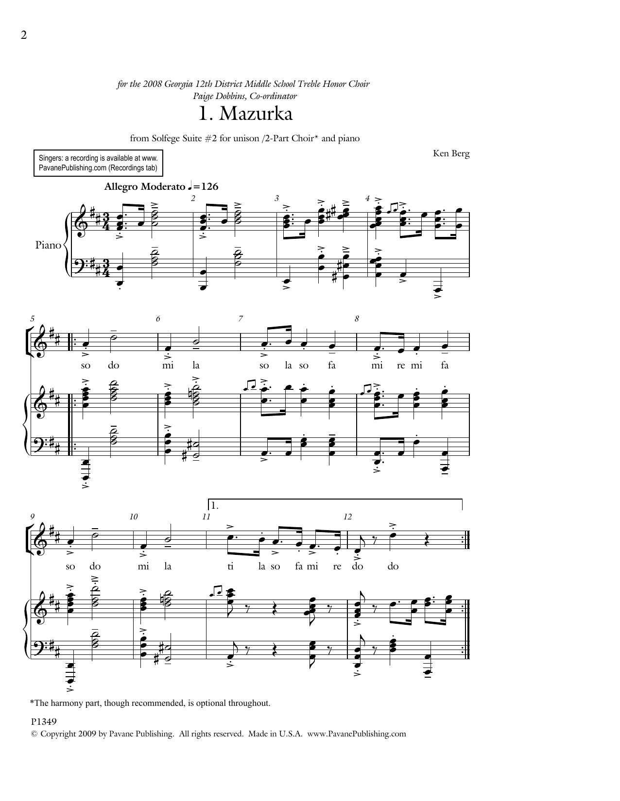 Learn to play Ken Berg Mazurka (from Ken Berg Mazurka (from