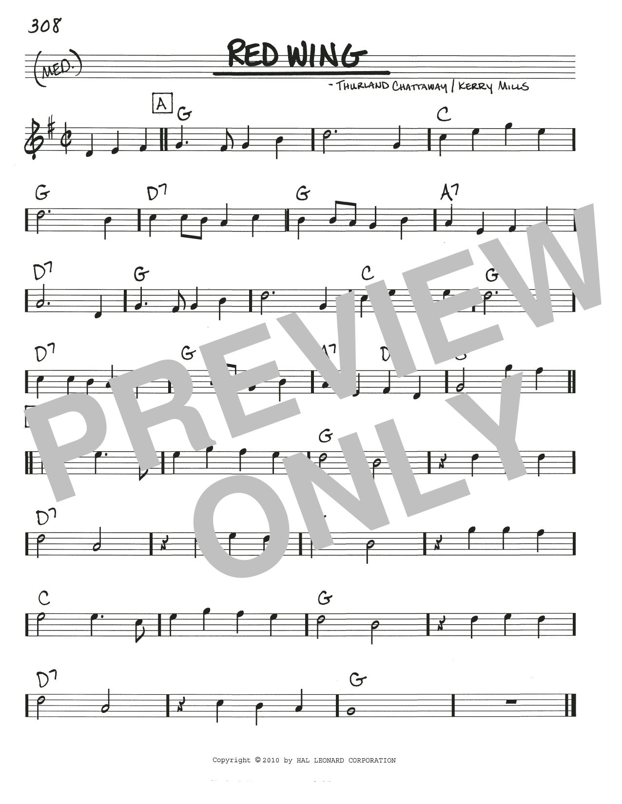 Kerry Mills Red Wing sheet music notes and chords. Download Printable PDF.