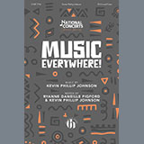 Download or print Kevin Phillip Johnson Music Everywhere! Sheet Music Printable PDF 15-page score for Concert / arranged SATB Choir SKU: 1564572