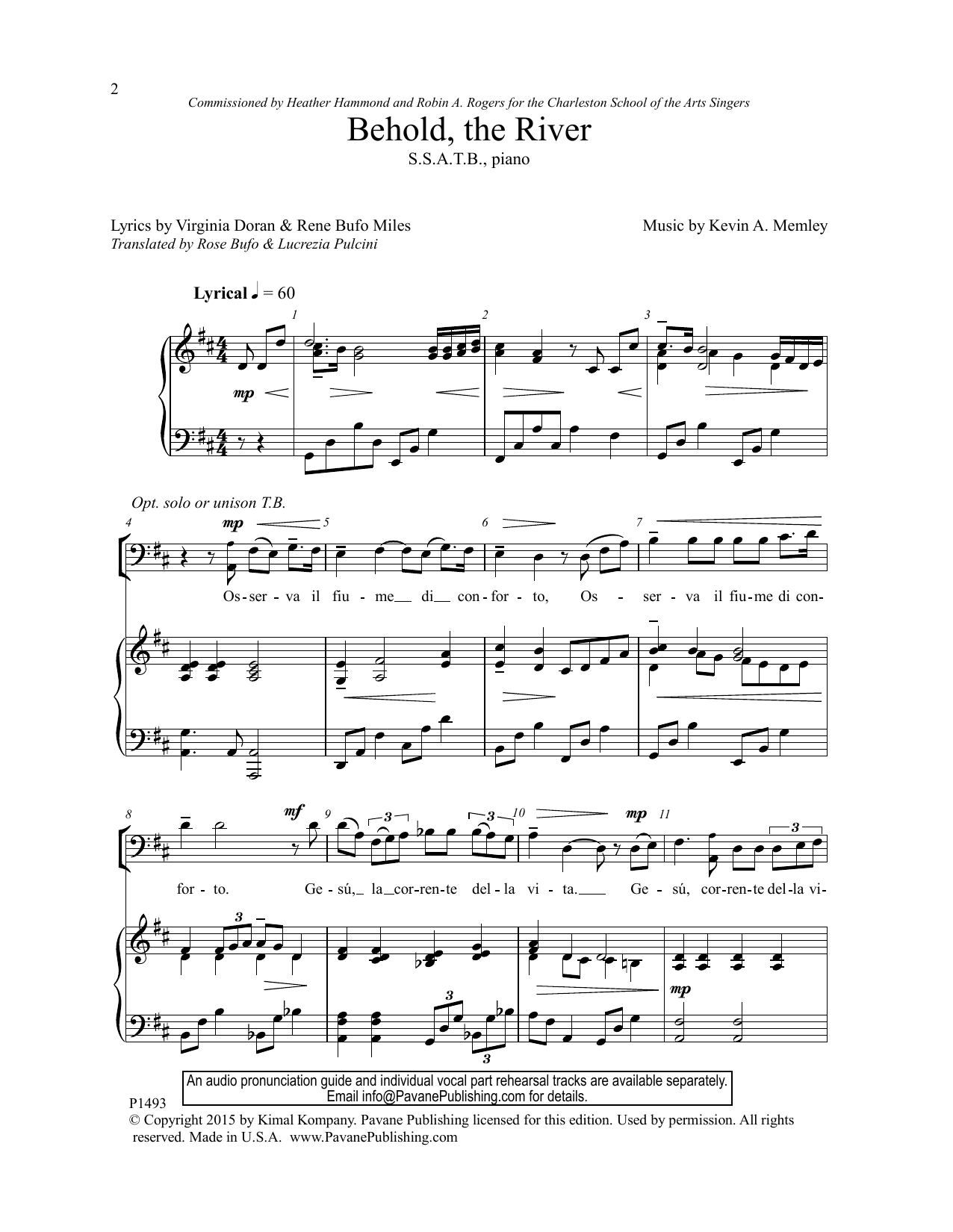 Learn to play Kevin A. Memley Behold the River sheet music for SSATB Choir in minutes. Price: 3.9900$ Kevin A. Memley Behold the River sheet music notes and chords arranged for SSATB Choir